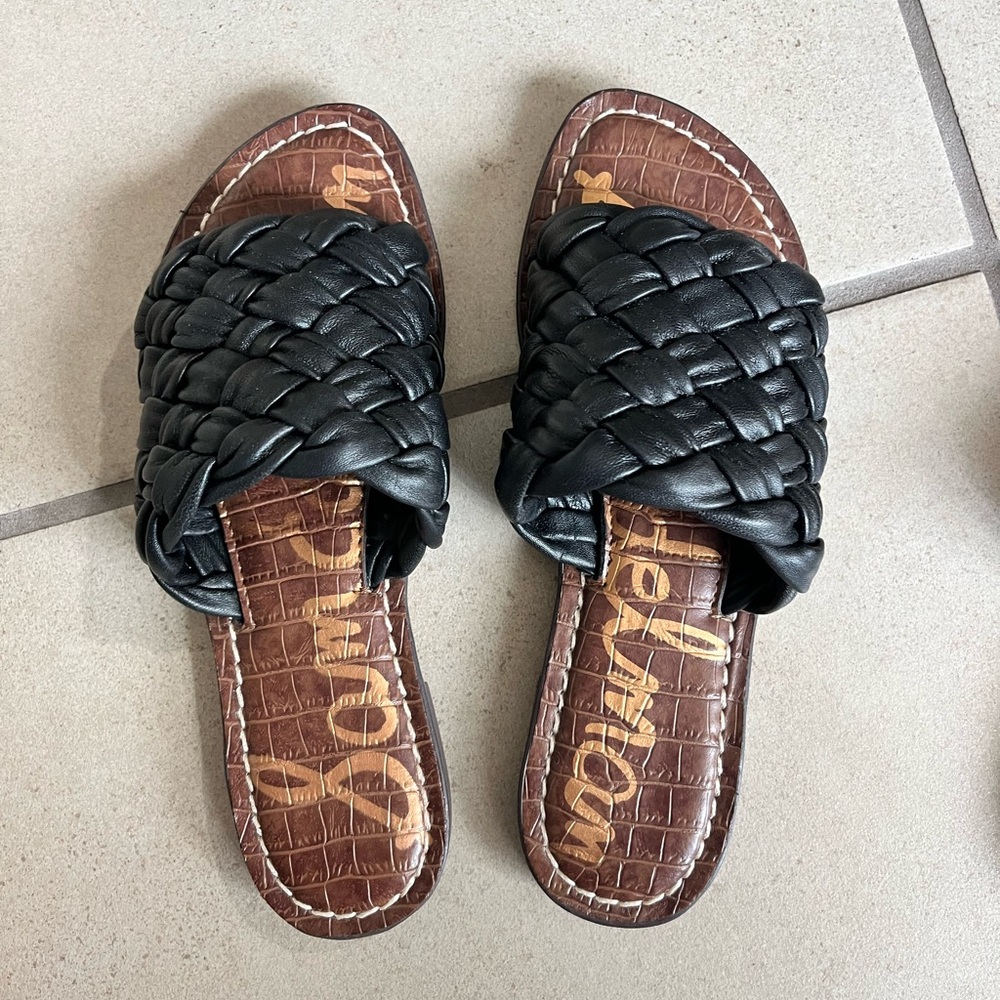 Sam Edelman black flat sandals